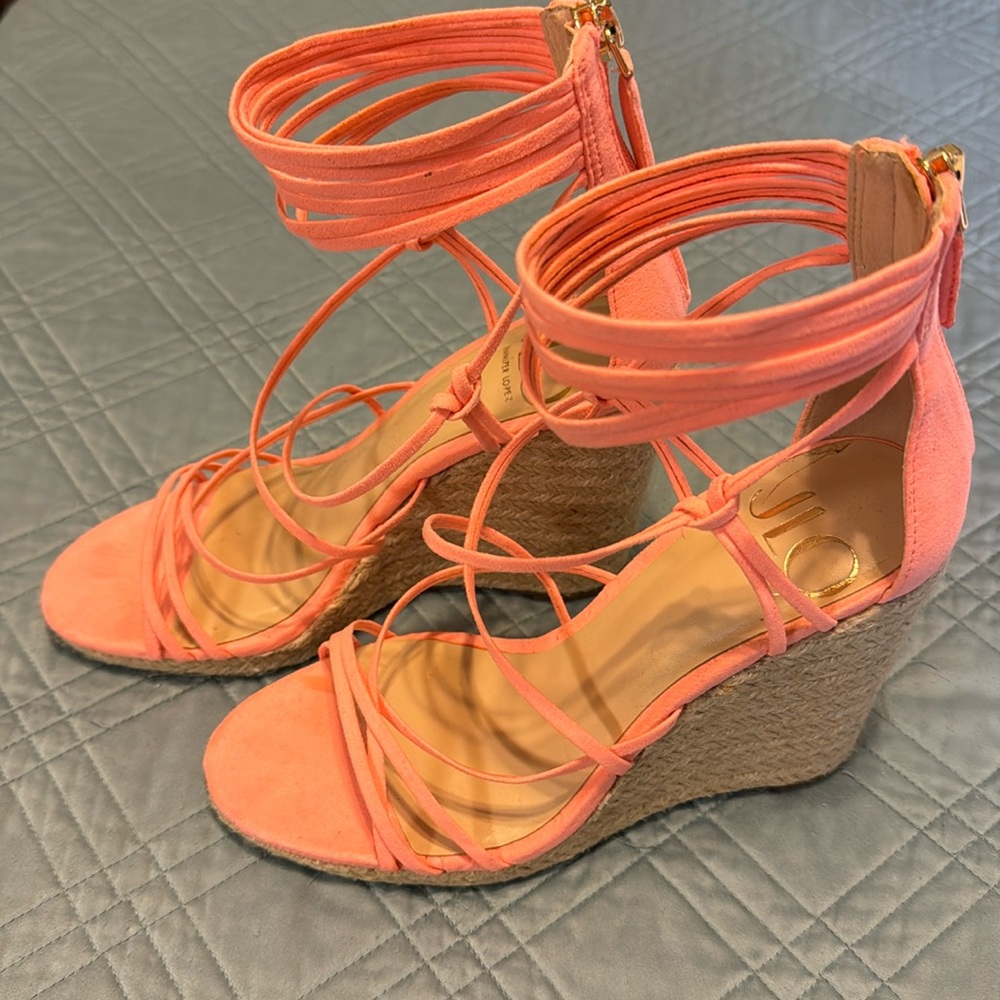 JLO Jennifer Lopez 
CALLIE ESPADRILLE WEDGE SANDAL